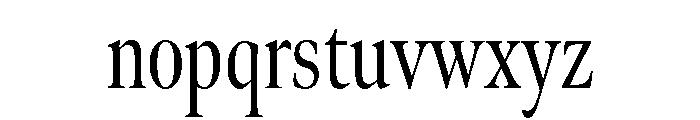 Meno Display Extra Condensed Light Font LOWERCASE