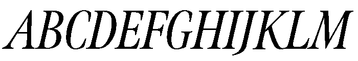 Meno Display Extra Condensed Regular Italic Font UPPERCASE