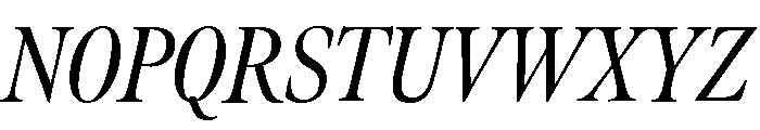 Meno Display Extra Condensed Regular Italic Font UPPERCASE