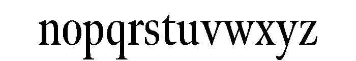 Meno Display Extra Condensed Regular Font LOWERCASE