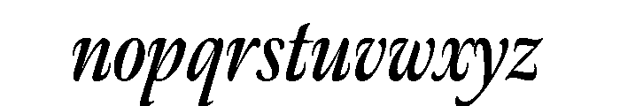 Meno Display Extra Condensed Semi Bold Italic Font LOWERCASE