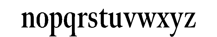 Meno Display Extra Condensed Semi Bold Font LOWERCASE