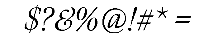 Meno Display Light Italic Font OTHER CHARS