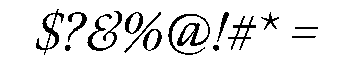 Meno Display Regular Italic Font OTHER CHARS