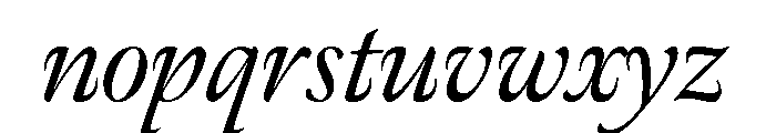 Meno Display Regular Italic Font LOWERCASE