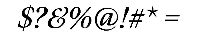 Meno Display Semi Bold Italic Font OTHER CHARS