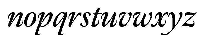 Meno Display Semi Bold Italic Font LOWERCASE