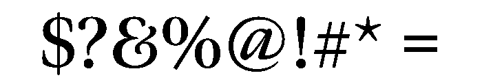Meno Display Semi Bold Font OTHER CHARS