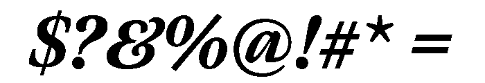 Meno Text Bold Italic Font OTHER CHARS