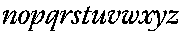Meno Text Regular Italic Font LOWERCASE