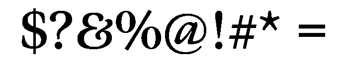 Meno Text Regular Font OTHER CHARS