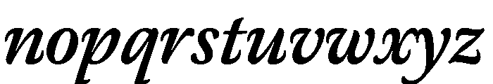 Meno Text Semi Bold Italic Font LOWERCASE