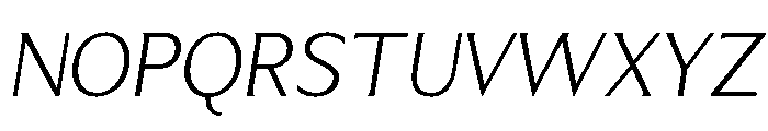 Menomonia Light Italic Font UPPERCASE