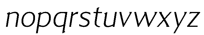 Menomonia Light Italic Font LOWERCASE