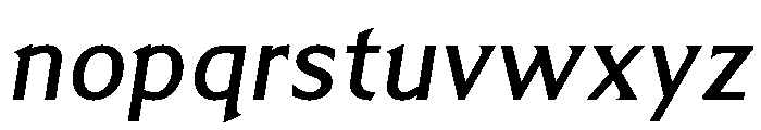 Menomonia Medium Italic Font LOWERCASE