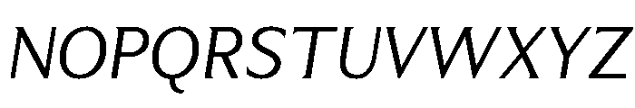 Menomonia Regular Italic Font UPPERCASE