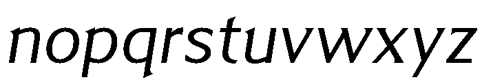 Menomonia Regular Italic Font LOWERCASE