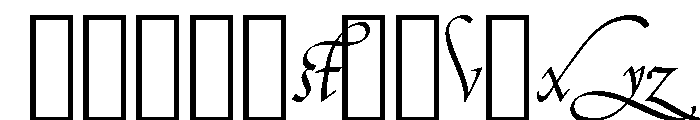 Mercator Swash Font LOWERCASE
