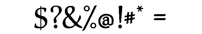 Mercian Regular Font OTHER CHARS