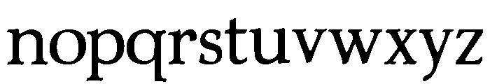 Mercian Regular Font LOWERCASE