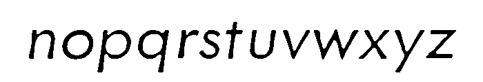 Metallophile Sp8 Light Italic Font LOWERCASE