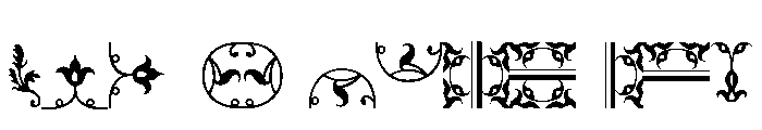 Metropolitan Ornaments Font LOWERCASE