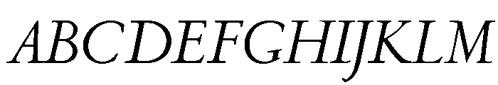 Metropolitan Regular Italic Font UPPERCASE
