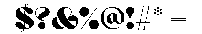 Mezzotint Regular Font OTHER CHARS