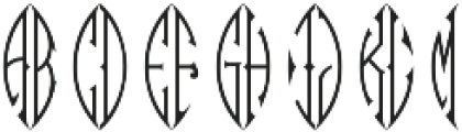 MFC Zulu Monogram Regular otf (400) Font LOWERCASE