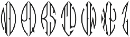 MFC Zulu Monogram Regular otf (400) Font LOWERCASE