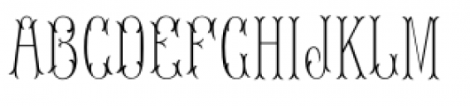MFC Blossom Monograms  Stencil Font LOWERCASE