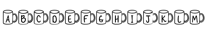 MF Coffee Mugs Font UPPERCASE