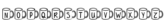 MF Coffee Mugs Font UPPERCASE