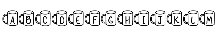 MF Coffee Mugs Font LOWERCASE