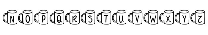 MF Coffee Mugs Font LOWERCASE