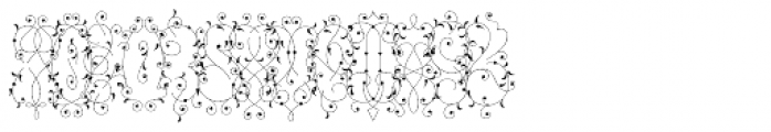 MFC Manoir Monogram Flourish (1000 Impressions) Font LOWERCASE