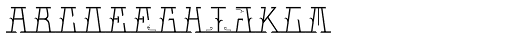 MFC Mastaba Solid Monogram Basic 1000 Impressions Font UPPERCASE