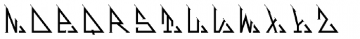 MFC Triangulus Monogram 1000 Impressions Font LOWERCASE