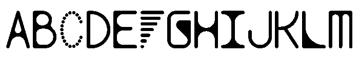 MFOddMono Regular Font UPPERCASE