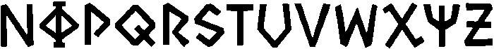 MGF Gromans Regular otf (400) Font UPPERCASE
