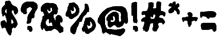 MGF Zombice Regular otf (400) Font OTHER CHARS