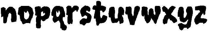 MGF Zombice Regular otf (400) Font LOWERCASE