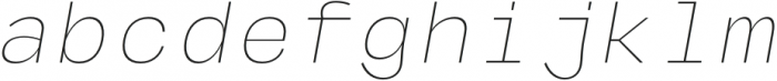 MGT Fugiat Mono Thin Tnals Mono otf (100) Font LOWERCASE