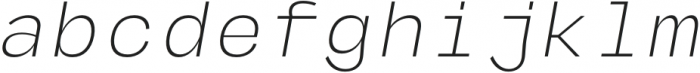 MGT Fugiat Mono Ultra Light Tnals Mono otf (300) Font LOWERCASE