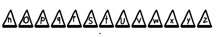 MGtrafficcones Font LOWERCASE