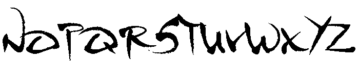 mgs4brush Font UPPERCASE
