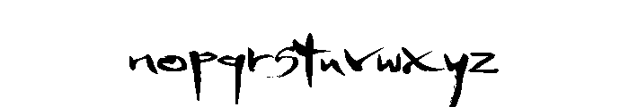 mgs4brush Font LOWERCASE