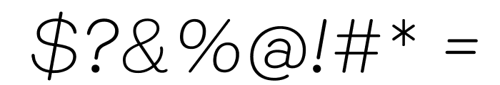 Chapeau ThinItalic Font OTHER CHARS