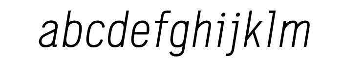Generika LightItalic Font LOWERCASE