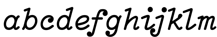 Lacrima Italic Bold Font LOWERCASE